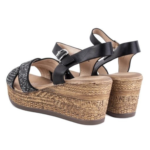 Sandalia New Walk Rib Negra