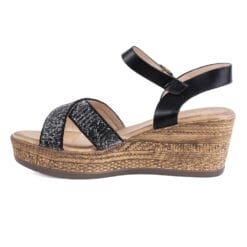 Sandalia New Walk Rib Negra