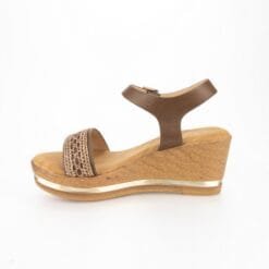 Sandalia New Walk Tejido Café
