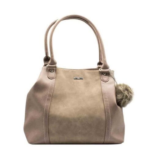 Cartera Ola Pompón Beige