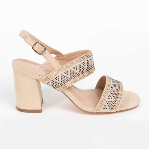 Sandalia New Walk Beige Brillos