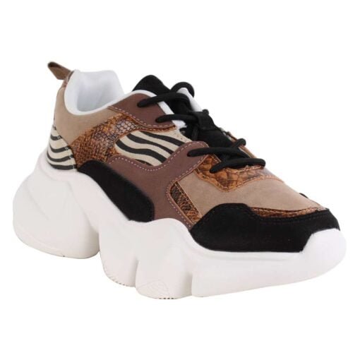Zapatilla New Walk Cebra Coffee