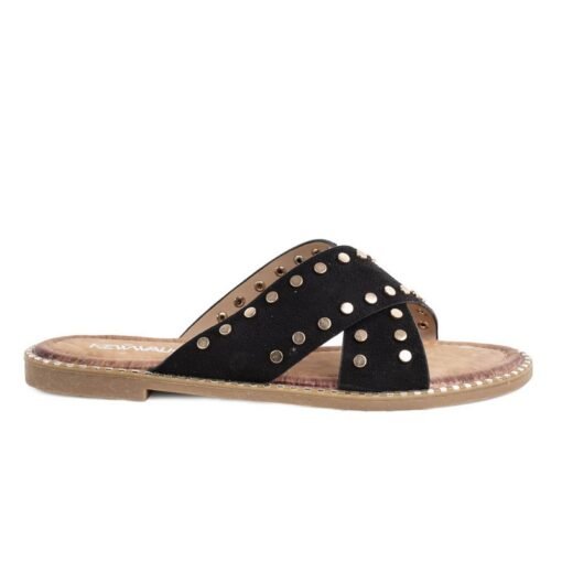 Sandalias New Walk Tachas Negra