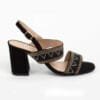 Sandalia New Walk Negra Brillos