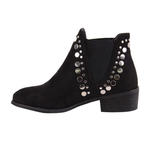 Botín New Walk Tachas Negro