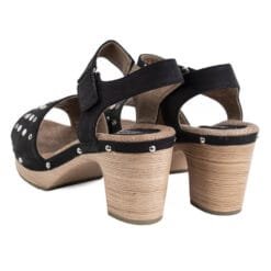 Sandalia New Walk Taco Tachas Negra