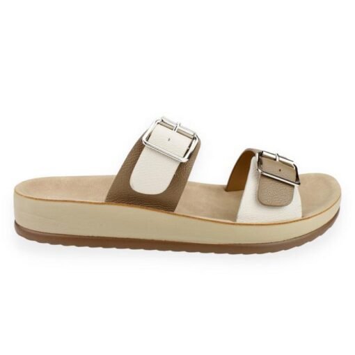 Sandalia New Walk Hebillas Blanca