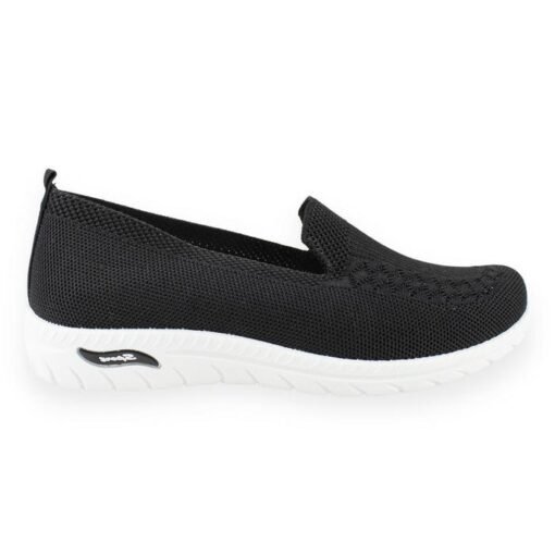 Zapatilla New Walk Casual Malla Negra