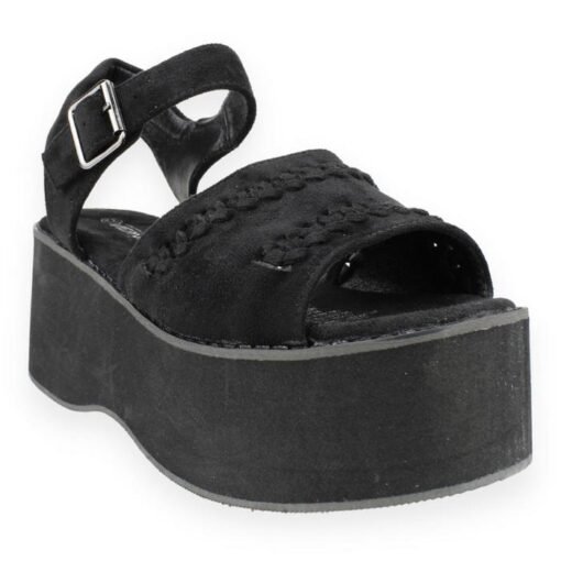 Sandalia New Walk Plataforma Negra