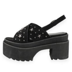 Sandalia New Walk Estrellas Negra