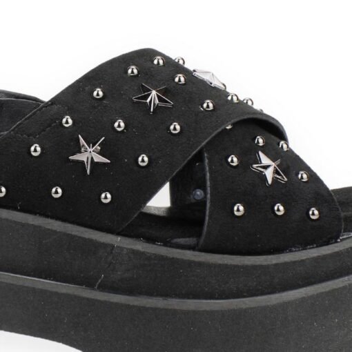 Sandalia New Walk Estrellas Negra