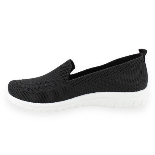 Zapatilla New Walk Casual Malla Negra