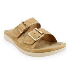 Sandalia New Walk Confort Slip On Camel