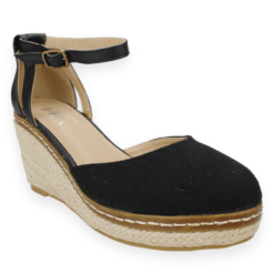 Sandalia New Walk Taco Chino Negra