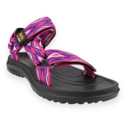 Sandalia New Walk Velcro Rombos Fucsia
