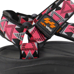 Sandalia New Walk Velcro Triángulos Rosa