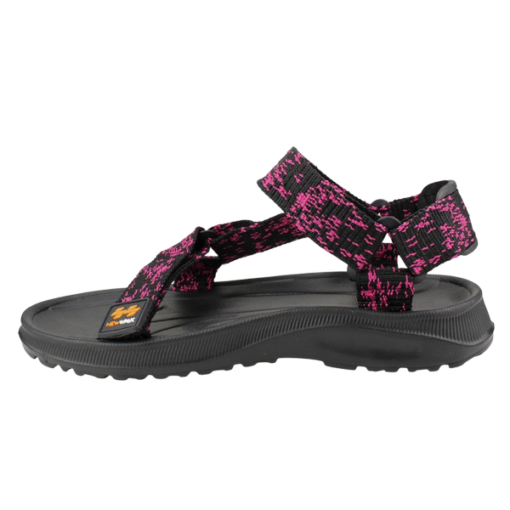 Sandalia New Walk Velcro Rayas Fucsia