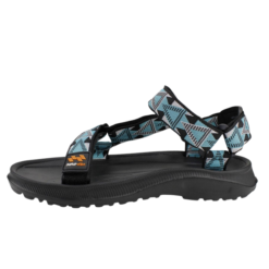 Sandalia New Walk Velcro Triángulos Celeste