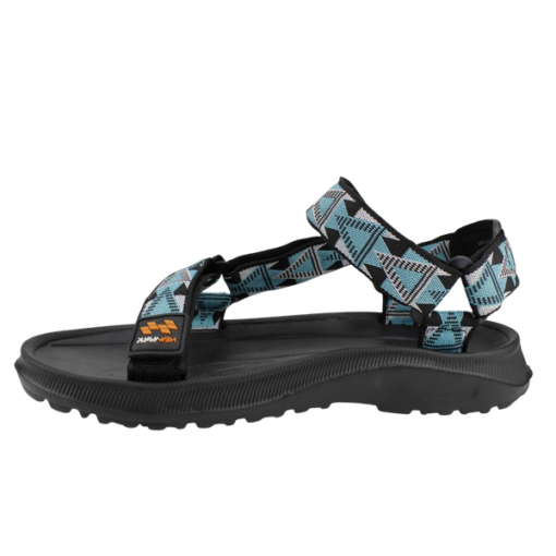 Sandalia New Walk Velcro Triángulos Celeste