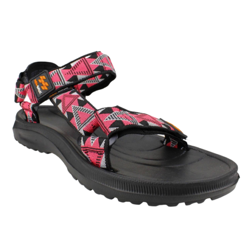 Sandalia New Walk Velcro Triángulos Rosa