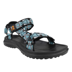 Sandalia New Walk Velcro Triángulos Celeste