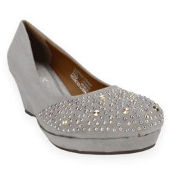 Zapatos New Walk Tachas Gris