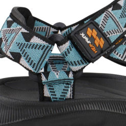 Sandalia New Walk Velcro Triángulos Celeste