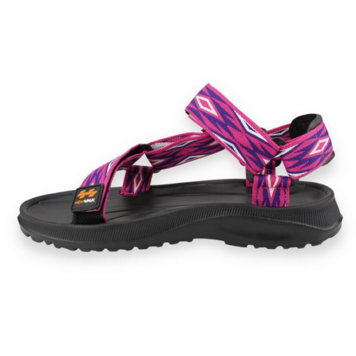 Sandalia New Walk Velcro Rombos Fucsia