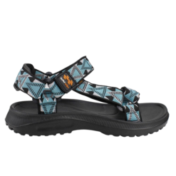 Sandalia New Walk Velcro Triángulos Celeste