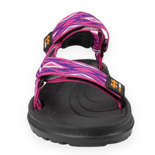 Sandalia New Walk Velcro Rombos Fucsia