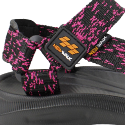 Sandalia New Walk Velcro Rayas Fucsia
