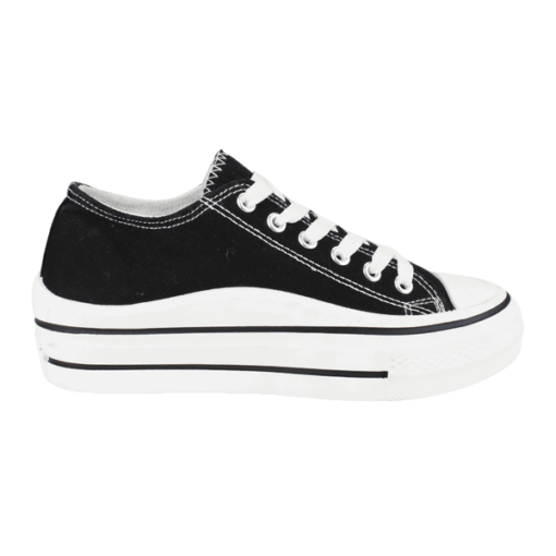 Zapatilla Lona Napa Negra