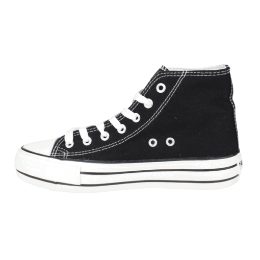Zapatilla Lona Plataforma Negra - Imagen 3