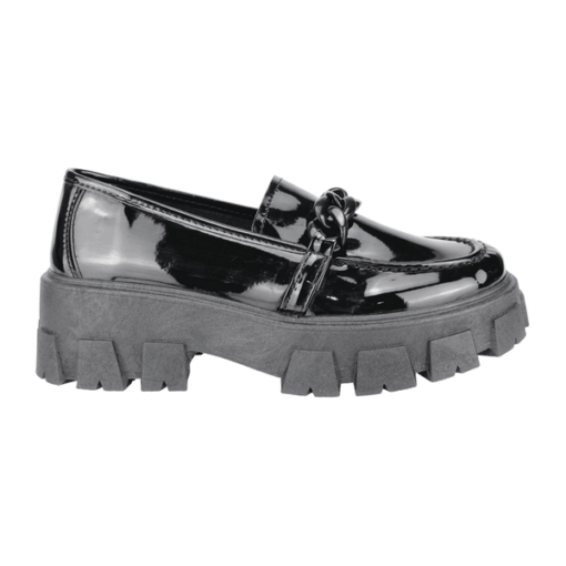 Mocasín Bella Negro Brillante