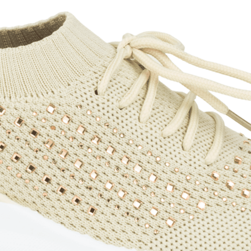 Zapatilla Beige Calcetín - Imagen 4