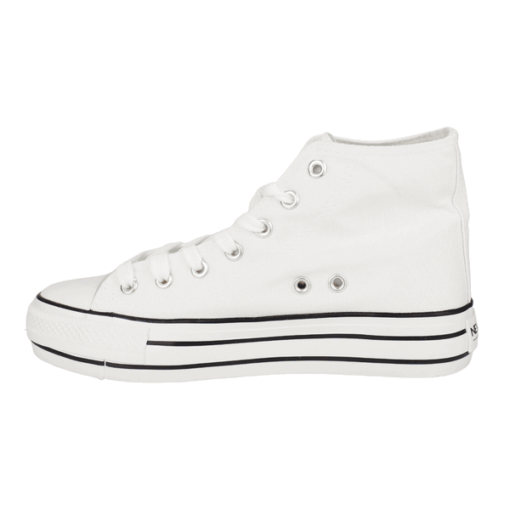 Zapatilla Lona Plataforma Blanca - Imagen 3