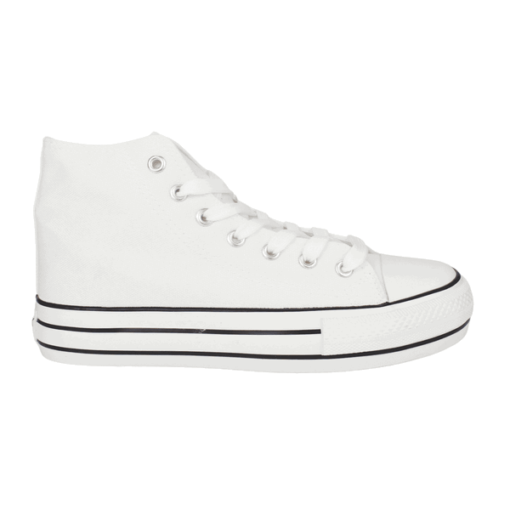 Zapatilla Lona Plataforma Blanca