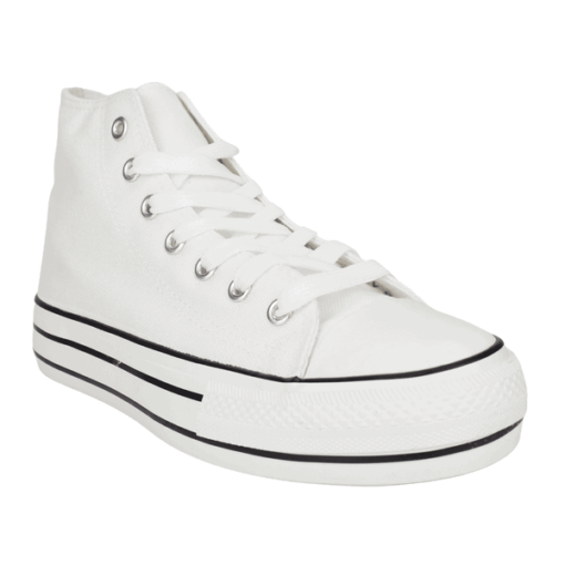 Zapatilla Lona Plataforma Blanca - Imagen 2