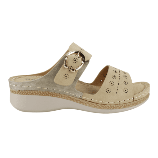 Sandalia New Walk Sol Confort Beige