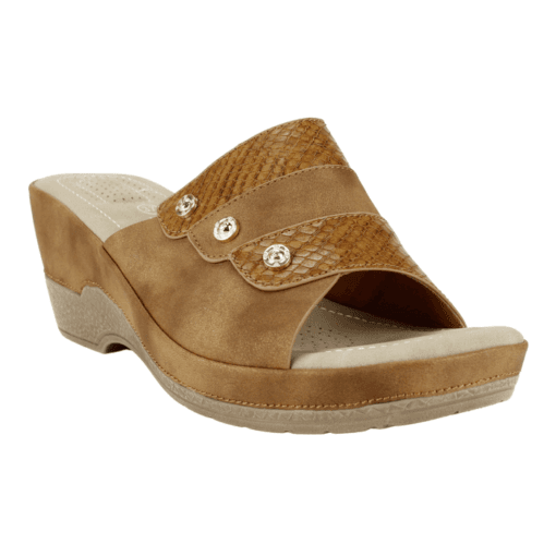 Sandalia New Walk Tachas Camel