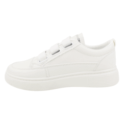 Zapatillas New Walk Brillos Plataforma Blanca