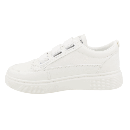 Zapatillas New Walk Brillos Plataforma Blanca