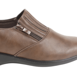 Zapato New Walk Confort Cierre Café
