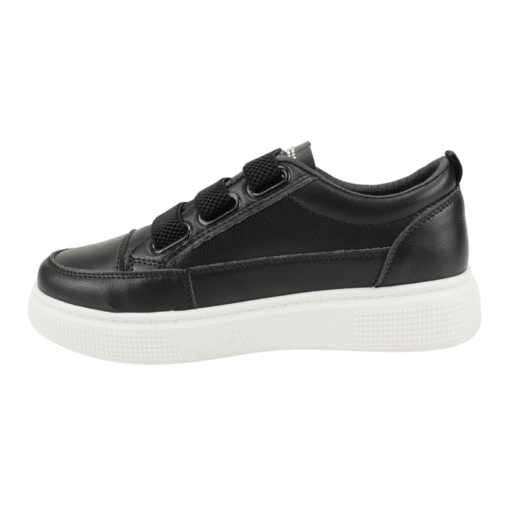 Zapatillas New Walk Brillos Plataforma Negro