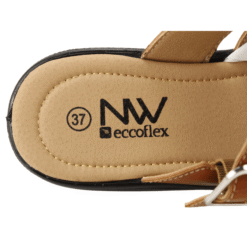 Sandalia New Walk Slip On Broche Marrón