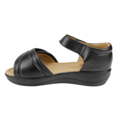 Sandalia New Walk Texturas Velcro Negra