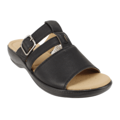 Sandalia New Walk Slip On Broche Negra