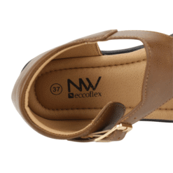 Sandalia New Walk Broche Reptil Café