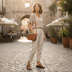 Sandalia New Walk Slip On Broche Marrón