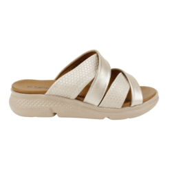 Sandalia New Walk Trenzada Dorada